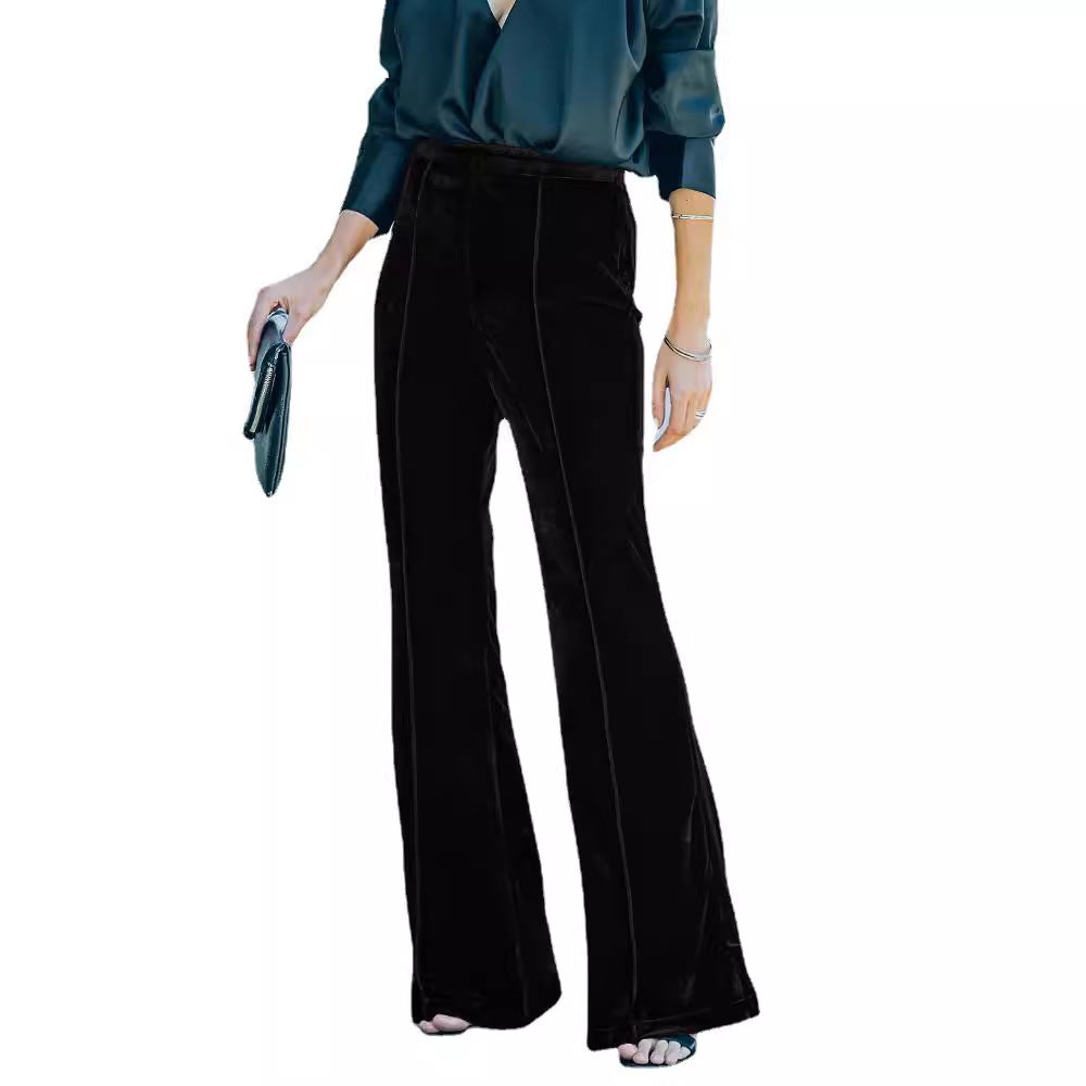 Pantalon Velours Élégant et Doux pour Femmes
