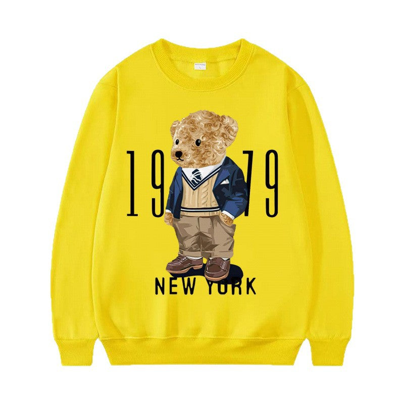 Sweatshirt confortable pour femmes avec motif d'ours Echoarchiv