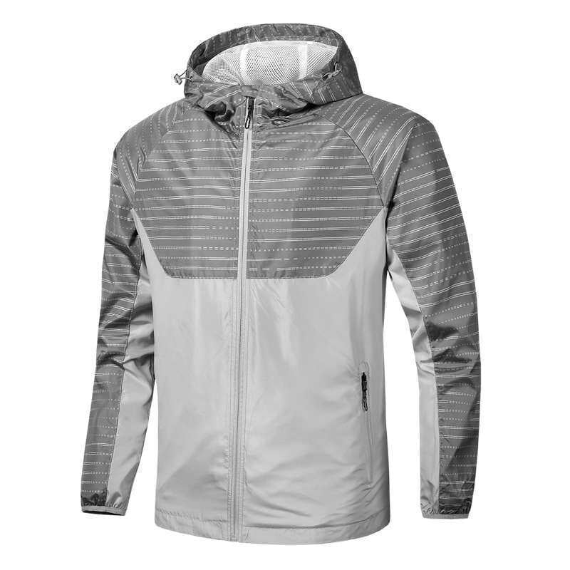 Veste de sport imperméable pour hommes avec capuche