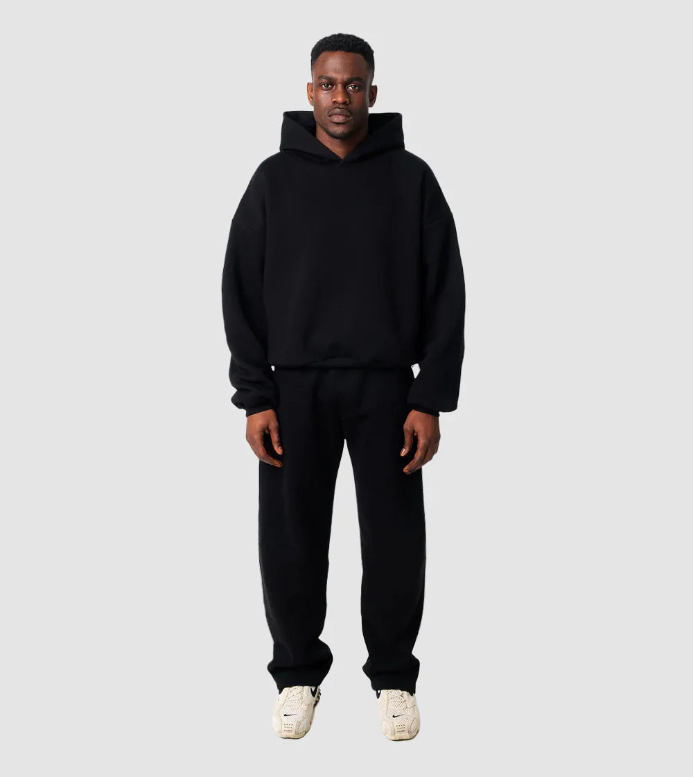 Ensemble de loungewear unisexe confortable avec col roulé haut, sweat-shirt à coupe décontractée et pantalon droit Echo Archiv