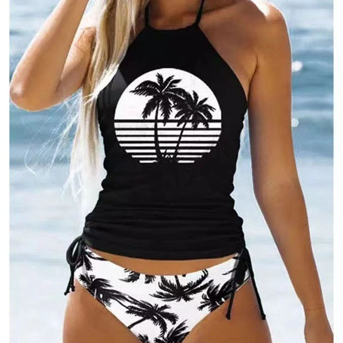 Tankini femme avec motif floral et bretelles réglables Echo Archiv