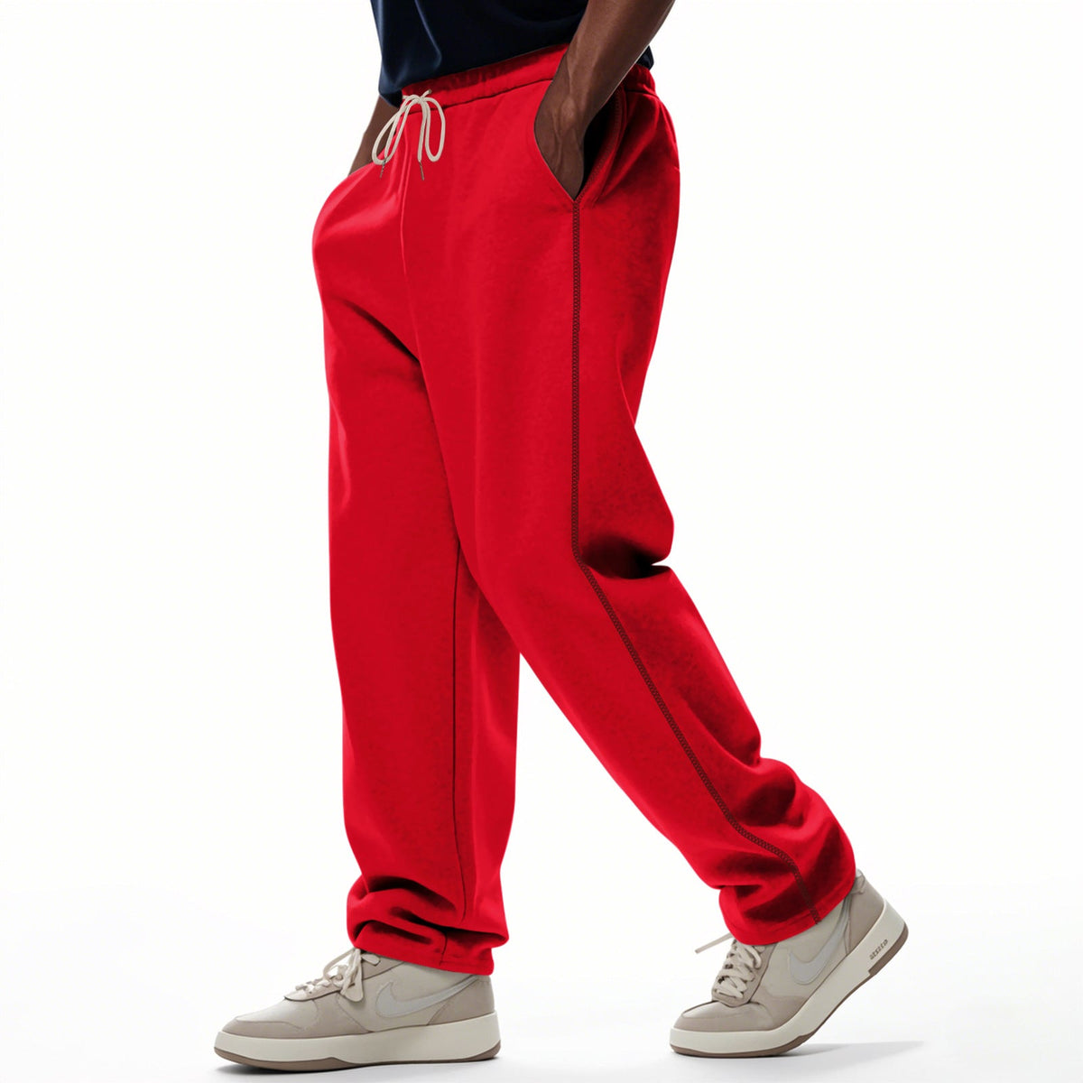 Pantalons de survêtement pour hommes nan à coupe décontractée avec couture décorative sur le côté, ceinture de confort élastique et poches profondes Echo Archiv