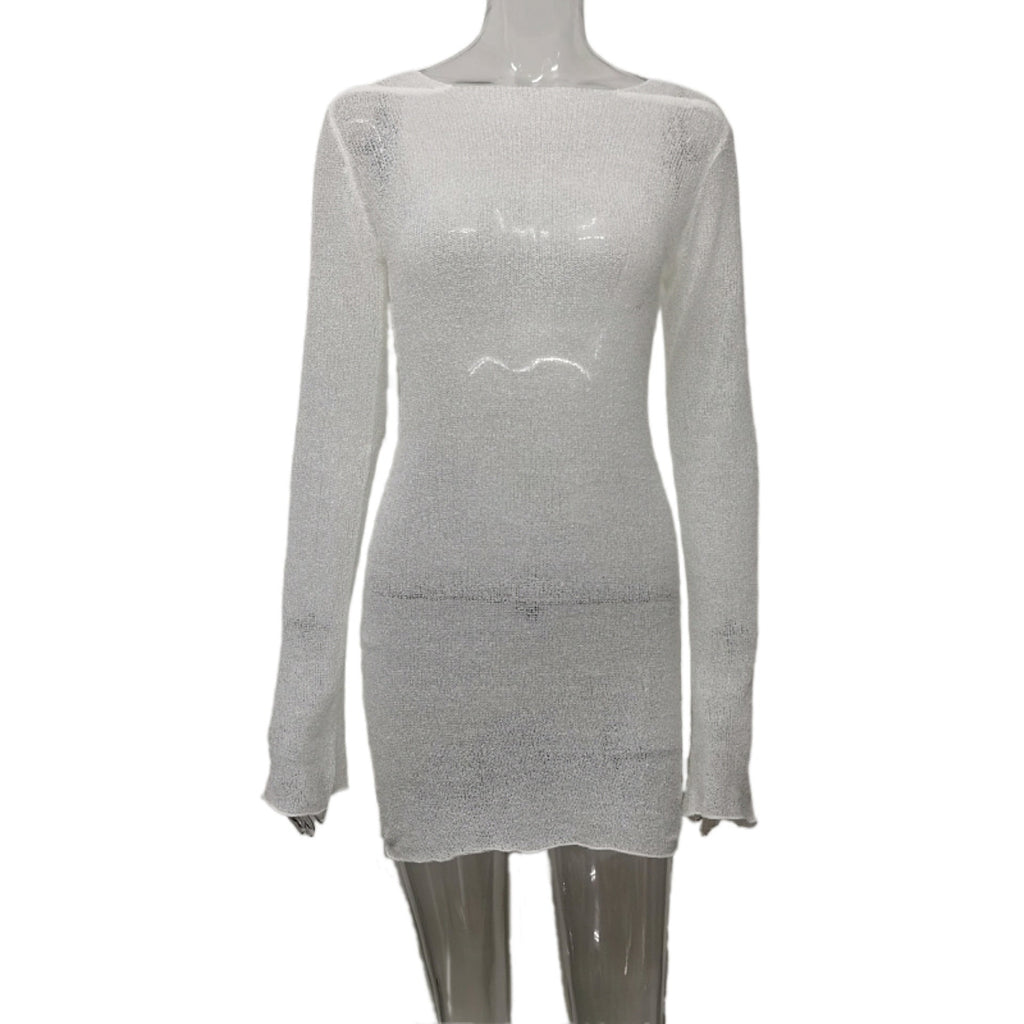 Robe en crochet transparente pour femmes R&B