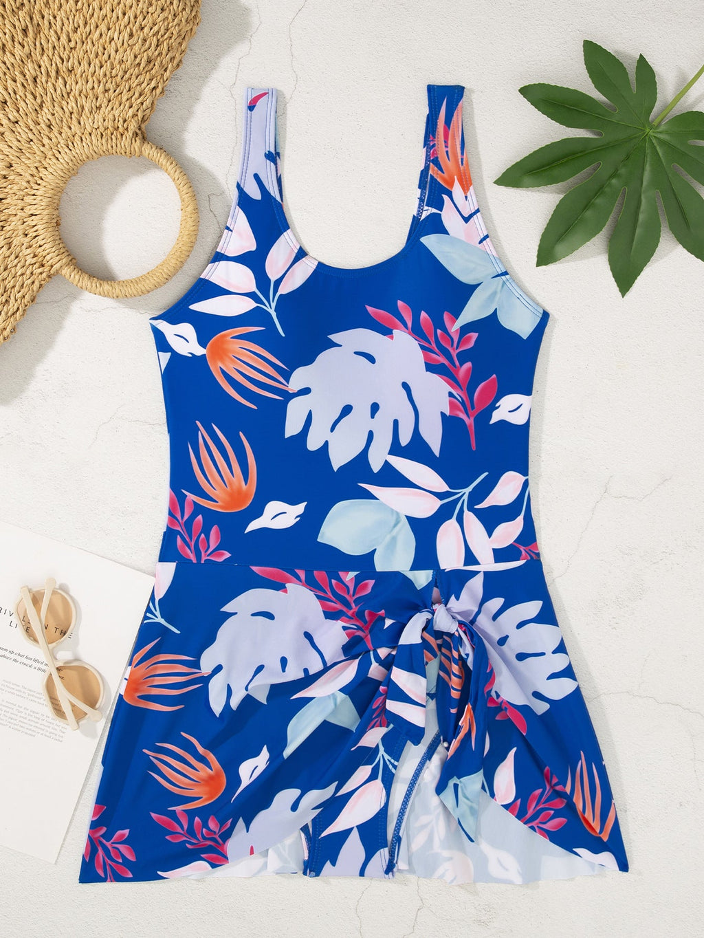 Monokini femme avec motif à pois ludique et effet drapé Echo Archiv
