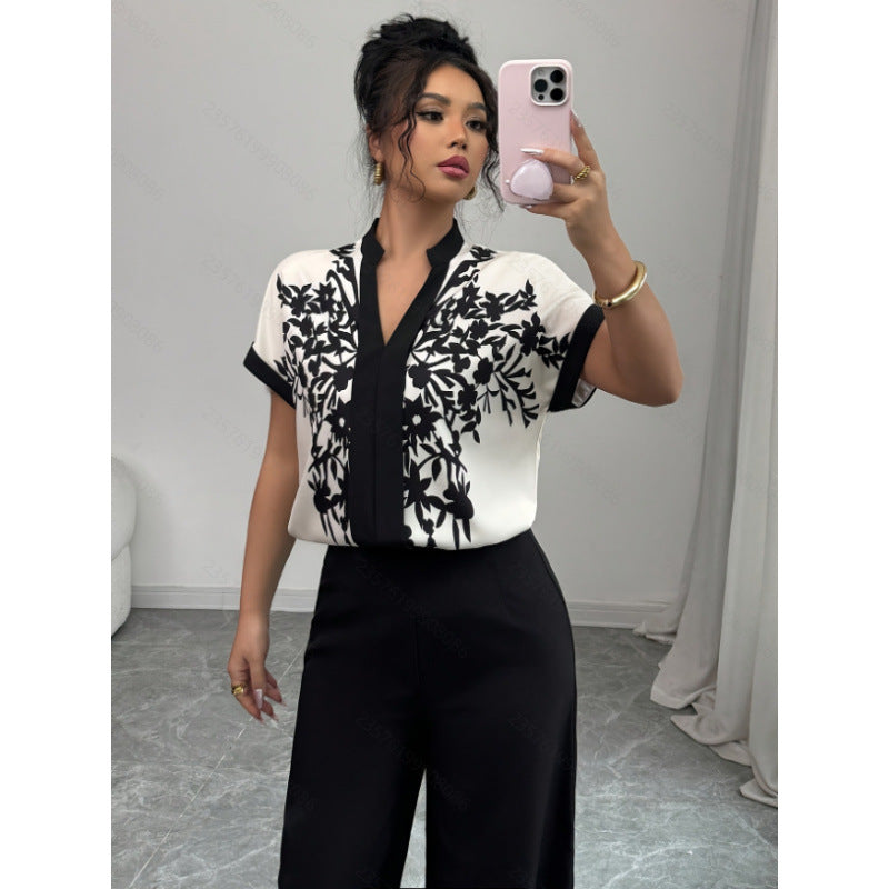 Chemisier pour femmes avec détails floraux et coupe élégante Heidi-Mode