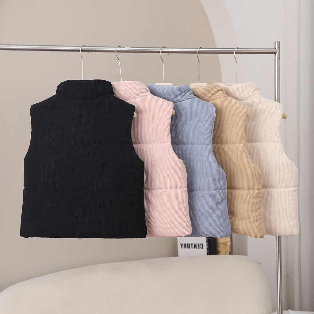 Gilet d'isolation à cordon pour femmes avec col montant et patte à pressions Echo Archiv