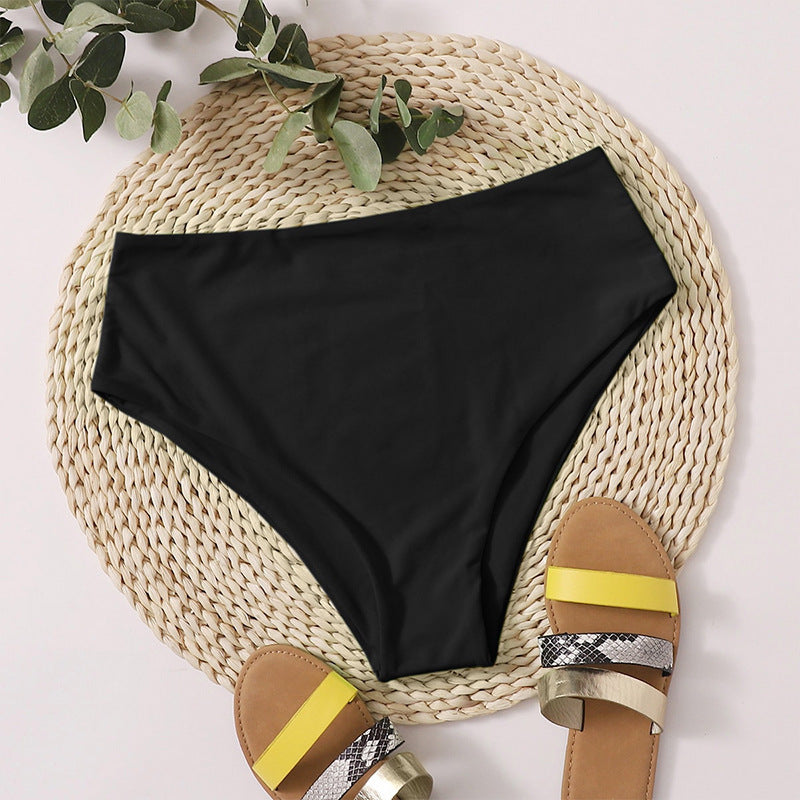 Bas de bikini taille haute pour femmes avec ceinture élégante R&B