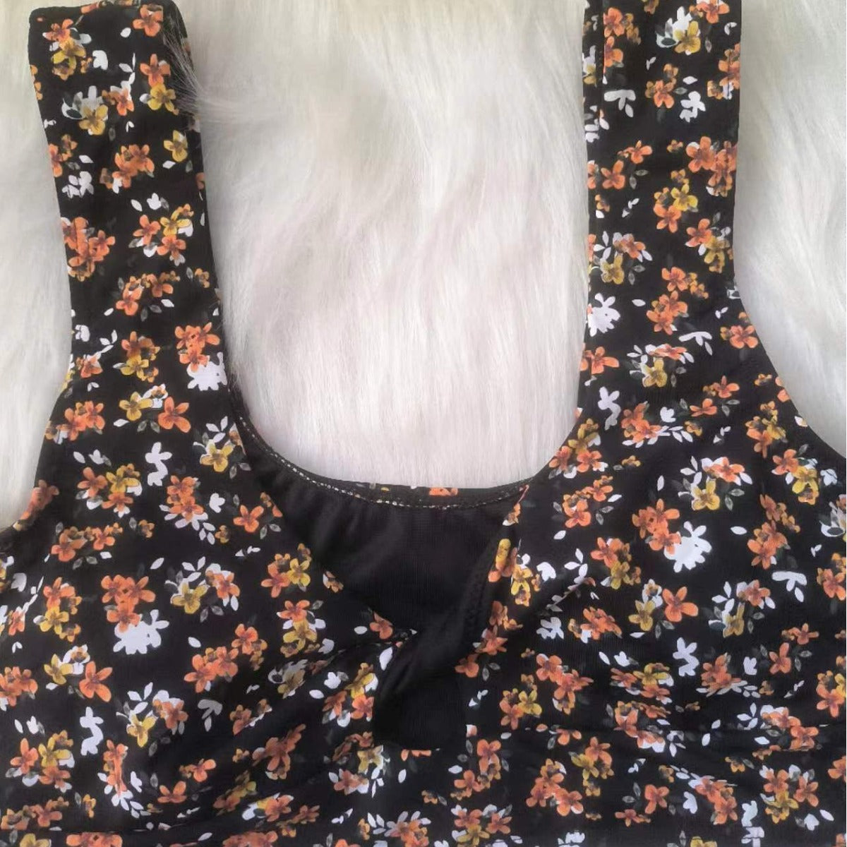 Ensemble de bikini taille haute pour femmes avec motif floral R&B