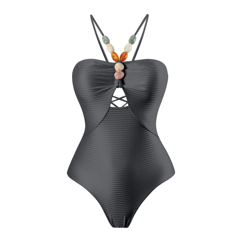 Maillot de bain femme sécurisé avec coupe ludique et jupe portefeuille assortie Drune