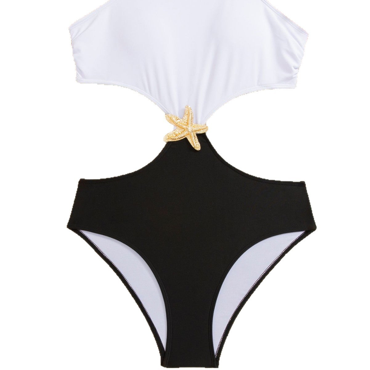 Maillot de bain élégant pour femmes avec découpe latérale et décoration maritime Echo Archiv