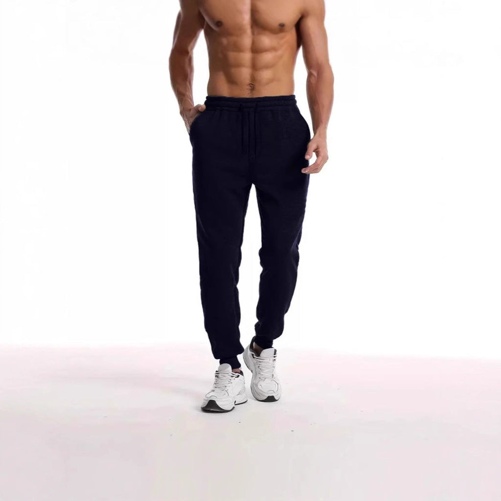 Pantalon de jogging unisexe nan athleisure avec polaire grattée à l'intérieur, cordon élastique et finitions côtelées aux chevilles Echo Archiv