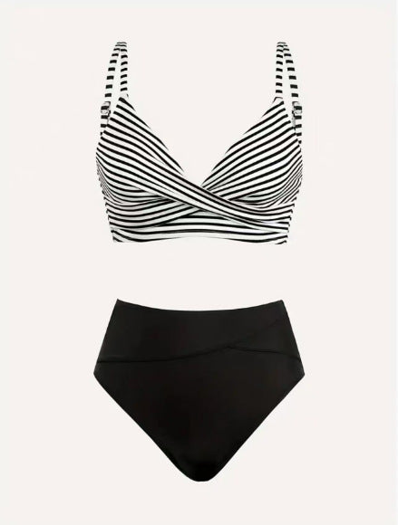 Ensemble de bikini taille haute pour femmes avec haut noué R&B