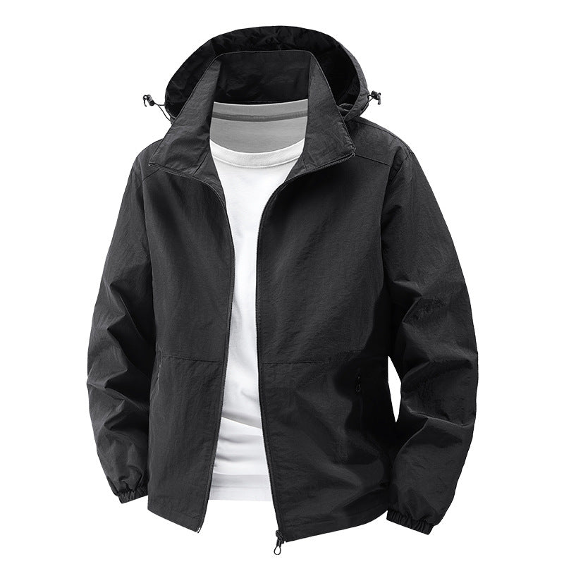 Veste à capuche Softshell pour hommes, packable et coupe-vent, avec capuche réglable Echo Archiv