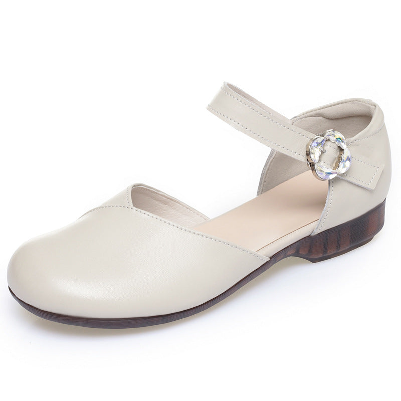 Ballerines à lanières confortables pour femmes avec boucle à la mode Heidi-Mode