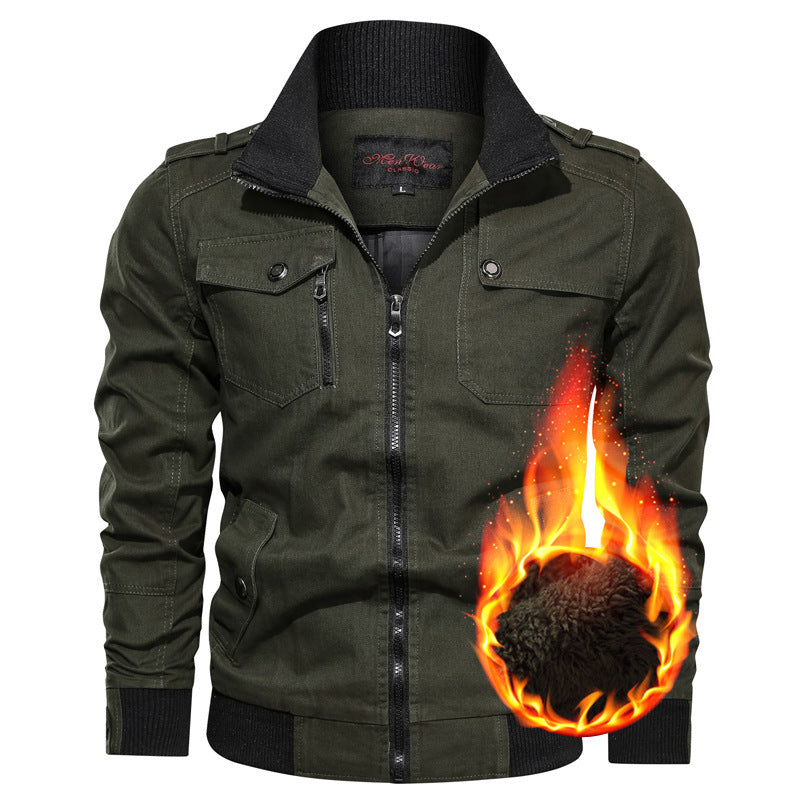 Veste pilote bomber multifonctionnelle pour hommes avec gilet intérieur en teddy amovible, épaulettes et fermeture éclair cachée Echo Archiv