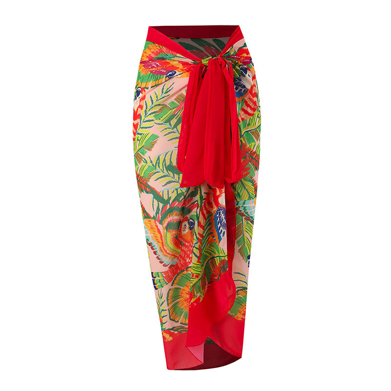 Maillot de bain élégant pour femmes avec détail floral et tunique de plage transparente Echo Archiv