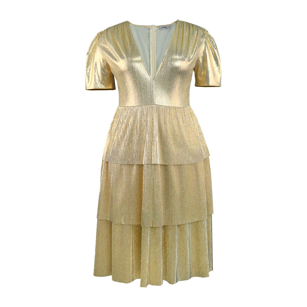 Robe de soirée brillante pour femmes avec design volumineux à volants R&B