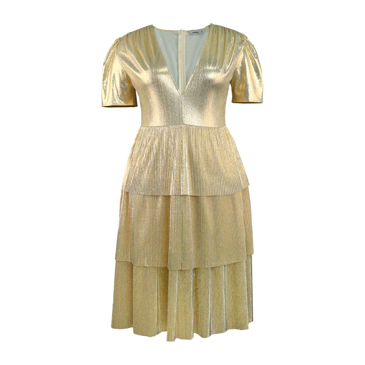 Robe de soirée brillante pour femmes avec design volumineux à volants R&B