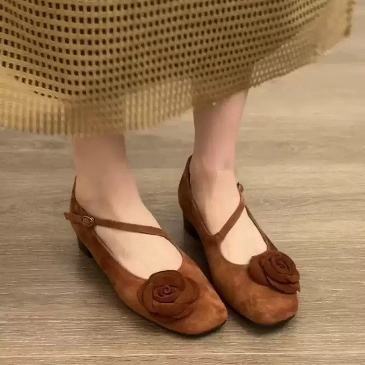 Ballerines élégantes pour femmes avec accent floral et semelle confortable R&B