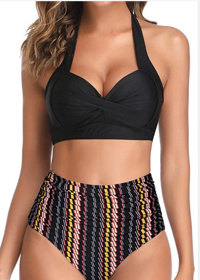 Bikini Femme à la Mode avec Culotte Haute R&B