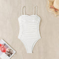 Maillot de bain une pièce élégant pour femmes avec fronces R&B