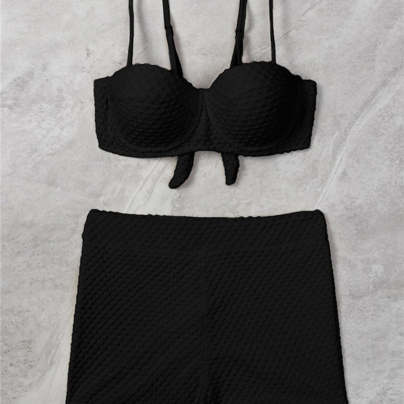 Ensemble de bikini taille haute pour femmes avec haut rembourré R&B