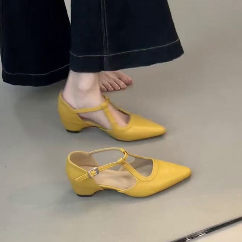 Chaussures Mary Jane élégantes à talons pour femmes avec lanières R&B