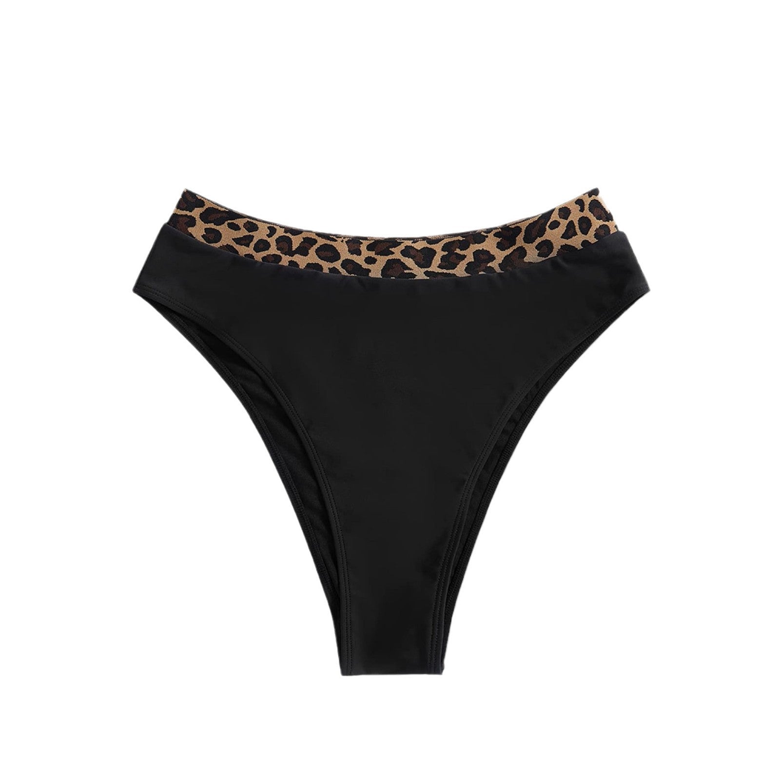 Bas de bikini taille haute pour femmes avec motif léopard à la mode R&B