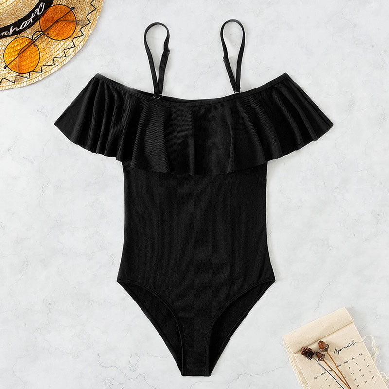 Maillot de bain une pièce femme Off-Shoulder R&B