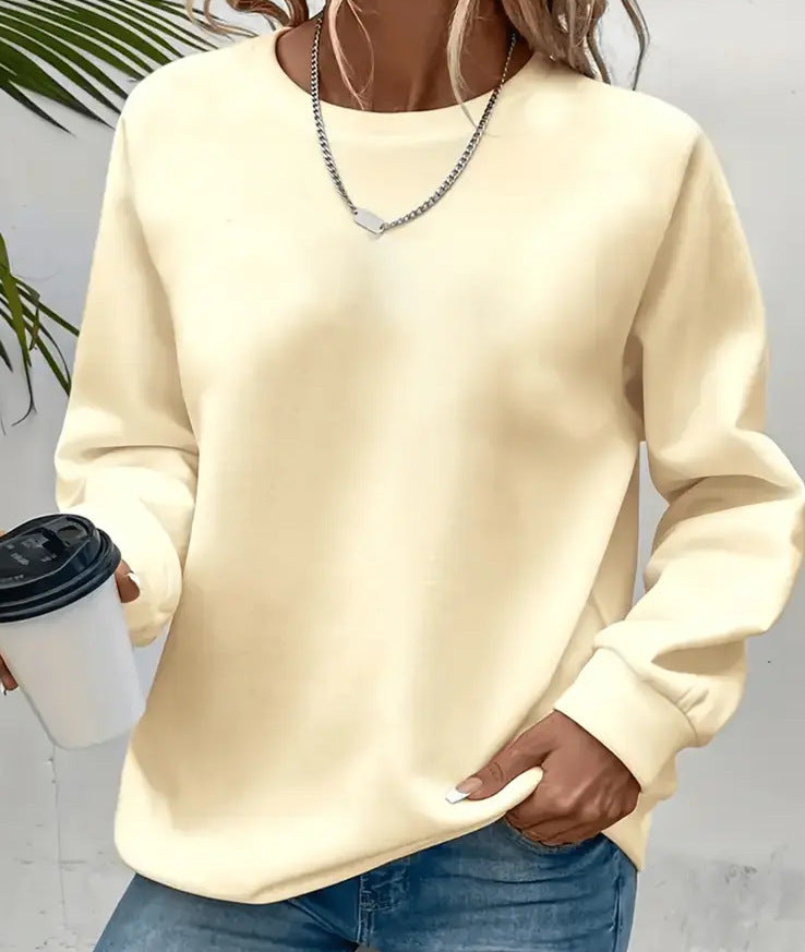 Sweatshirt oversized à col rond pour femmes avec épaules tombantes, doublure en polaire douce et bords côtelés Echo Archiv