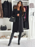 Manteau long ajusté à une rangée de boutons pour femmes Echoarchiv