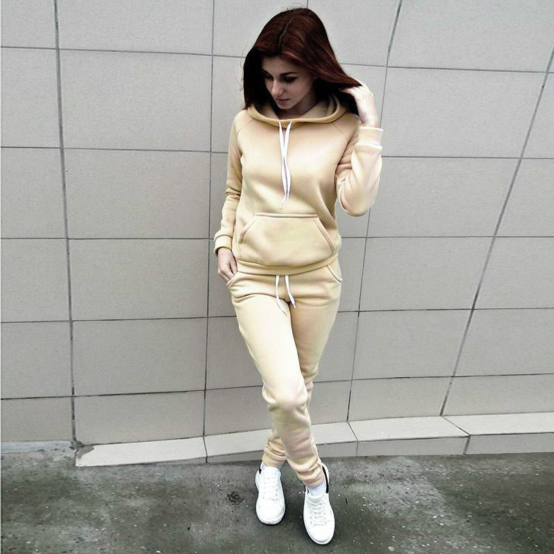 Ensemble de survêtement pour femmes en polaire douce avec sweat à capuche et pantalon de jogging Echo Archive