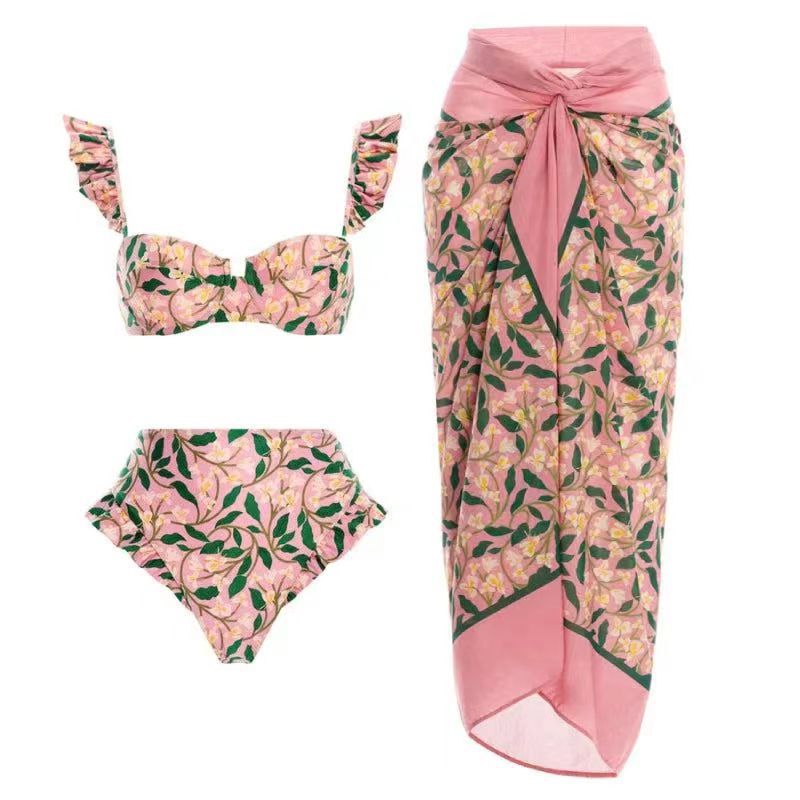 Jupe maxi femme avec motif floral et taille élastique Drune