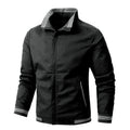 Veste Harrington sportive-urbaine pour hommes avec col montant rayé et patte de boutonnage cachée Echo Archiv