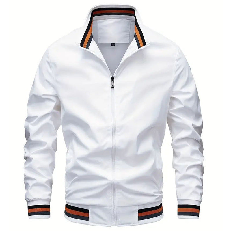 Veste bomber légère pour hommes avec col montant et bandes contrastées Echo Archiv