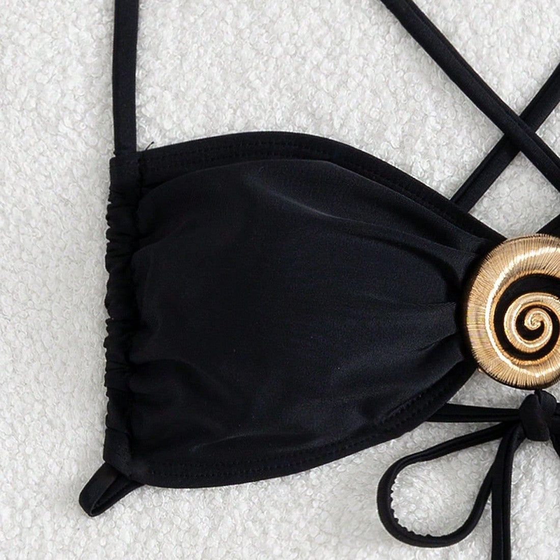 Ensemble bikini triangle pour femmes avec anneau décoratif R&B
