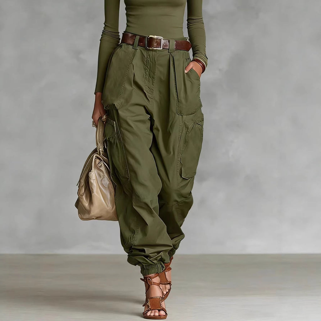 Pantalons Cargo Élégants pour Femmes avec Taille Ajustable