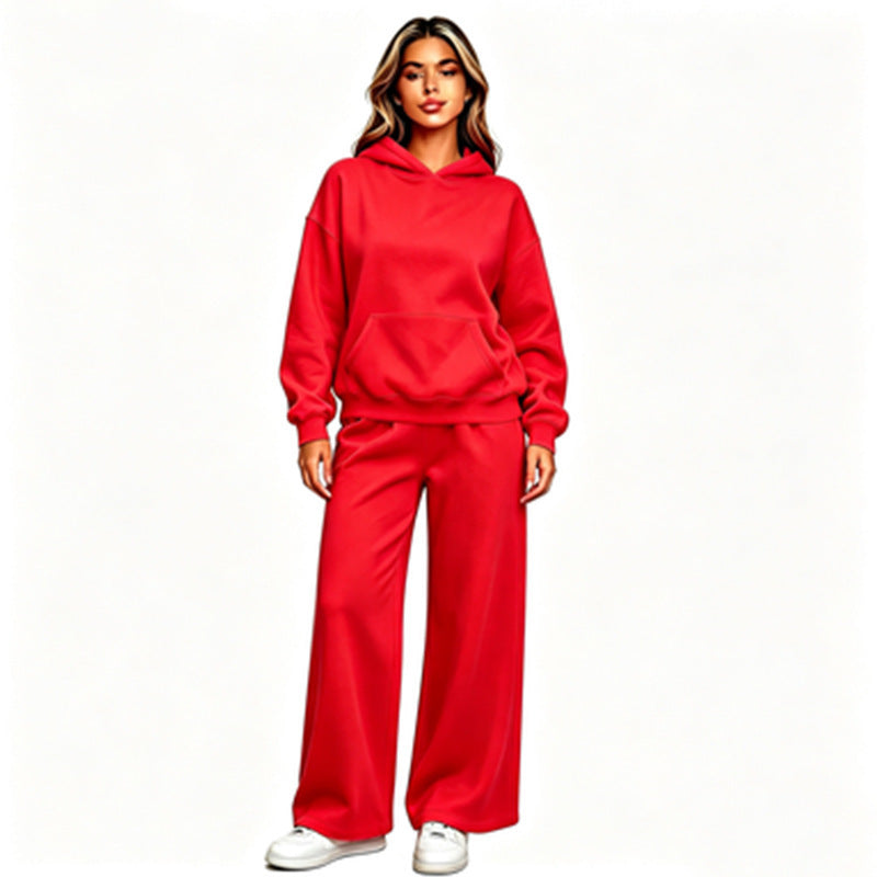Sweat à capuche décontracté pour femmes avec pantalons larges Echoarchiv