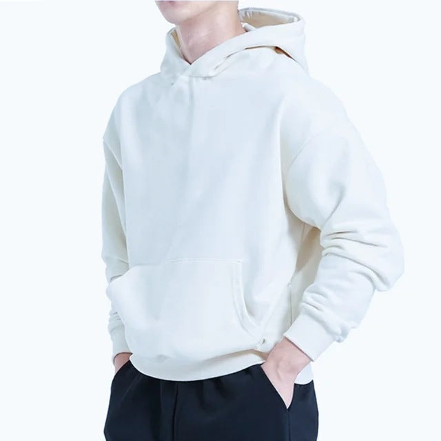 Homme nan sweat à capuche lourd en coupe boxy avec poche kangourou, ourlet côtelé et intérieur gratté Echo Archiv