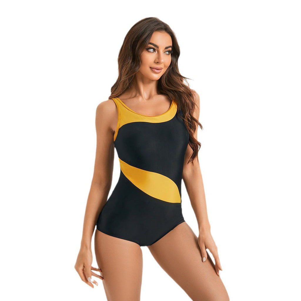 Maillot de bain une pièce sportif pour femmes avec motif dynamique Drune