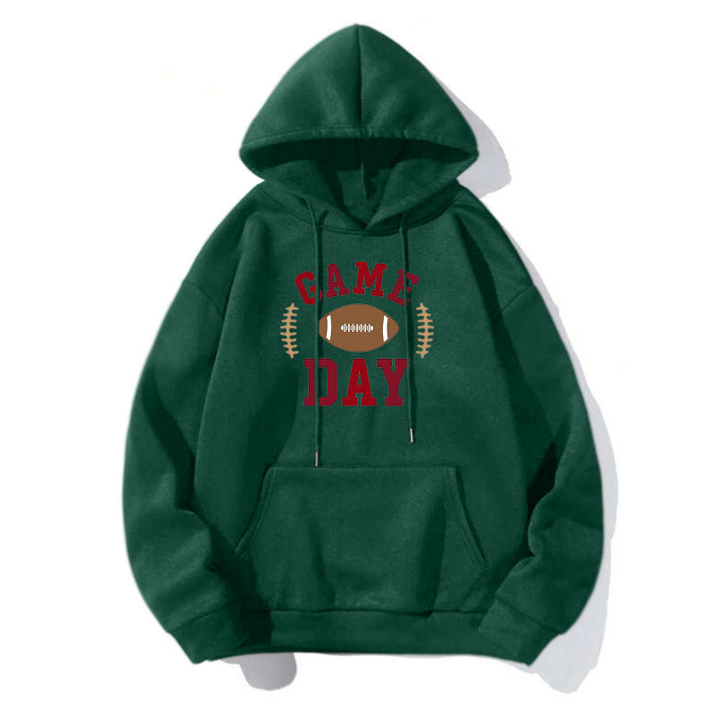 Pull à capuche sportif pour femmes avec motif football Echoarchiv