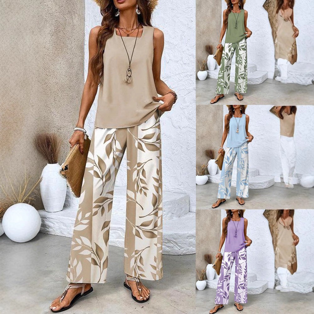 Ensemble décontracté pour femmes avec coupe ample et design floral R&B