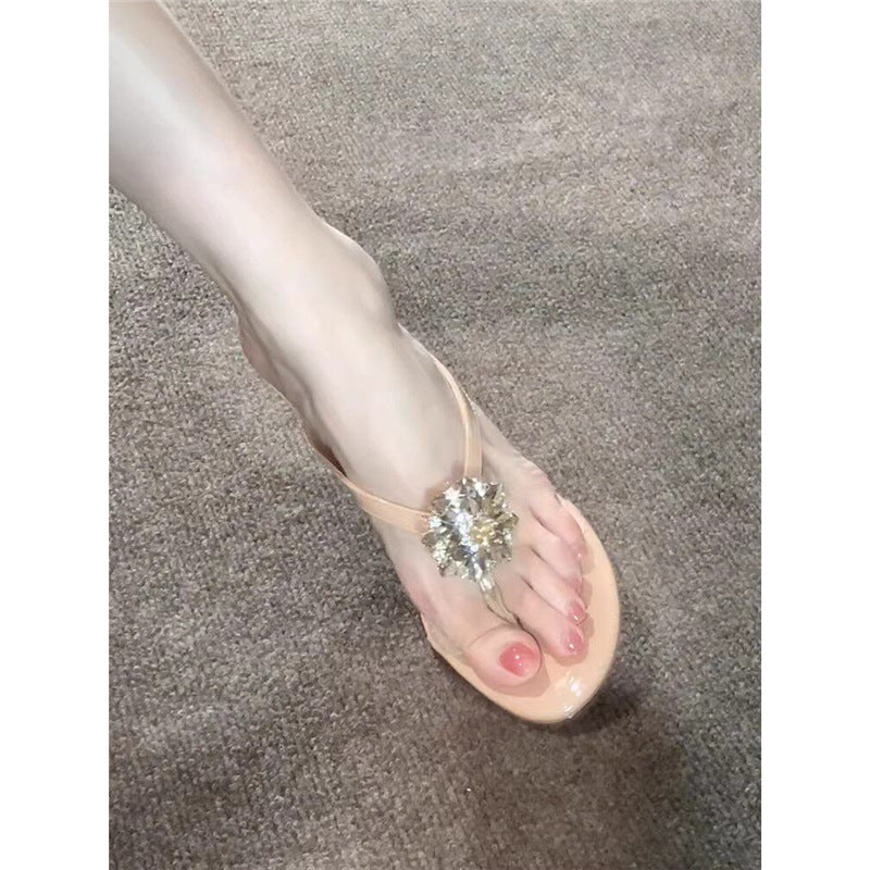 Sandales élégantes pour femmes avec décoration en forme de fleur R&B