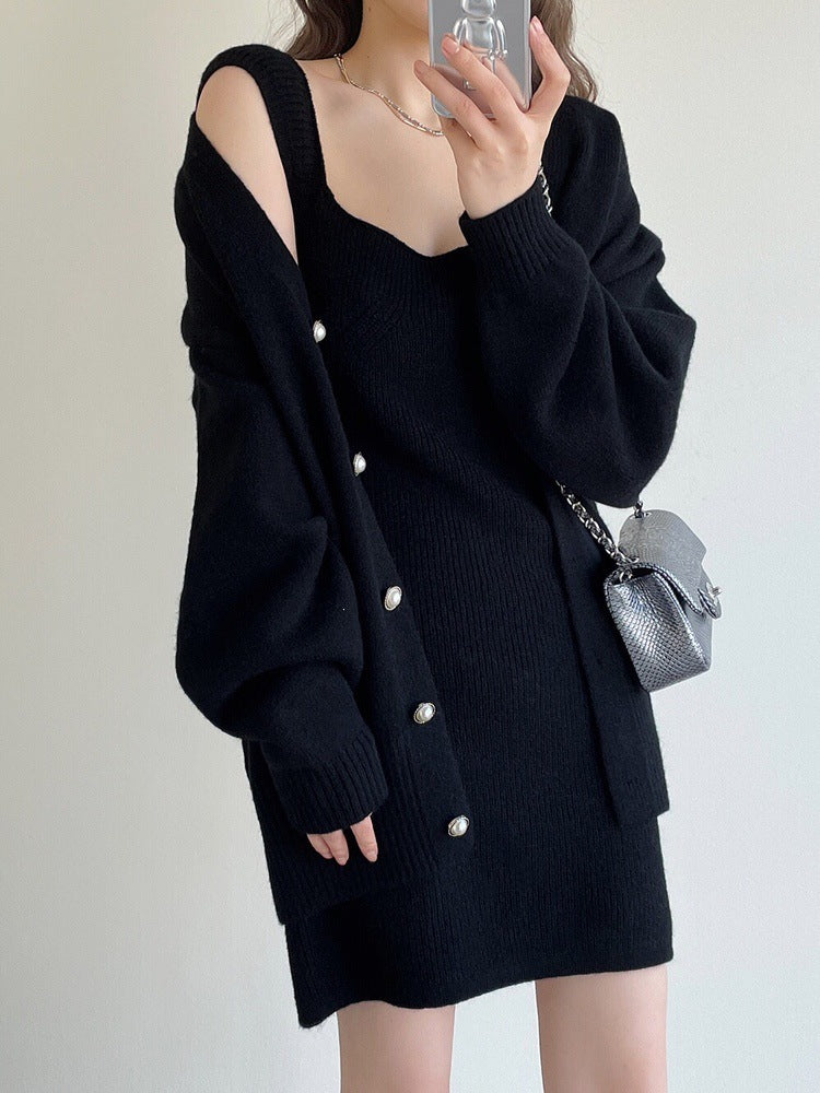 Robe en tricot pour femmes avec cardigan ouvert Echo Archiv