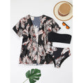 Veste de plage imprimée florale pour femmes avec finition à franges et bikini assorti Echo Archiv