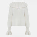 Pull pour femmes avec col roulé large et manches volantes Echo Archiv