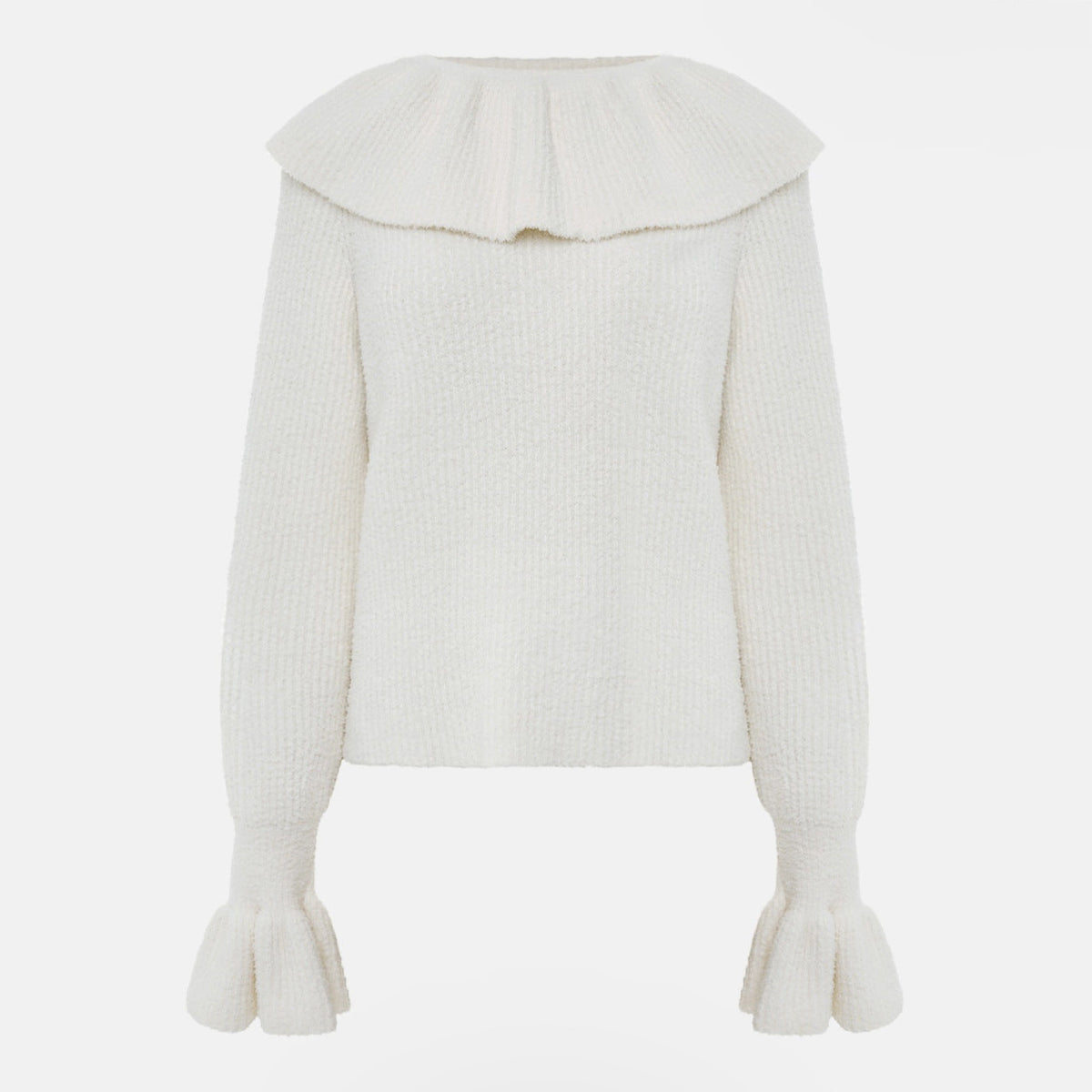 Pull pour femmes avec col roulé large et manches volantes Echo Archiv