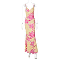 Robe maxi femme avec motif floral et fines bretelles spaghetti Heidi-Mode