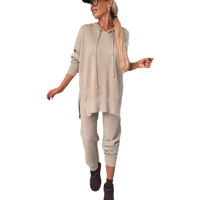 Ensemble lounge à capuche surdimensionné pour femmes et jogger tapered