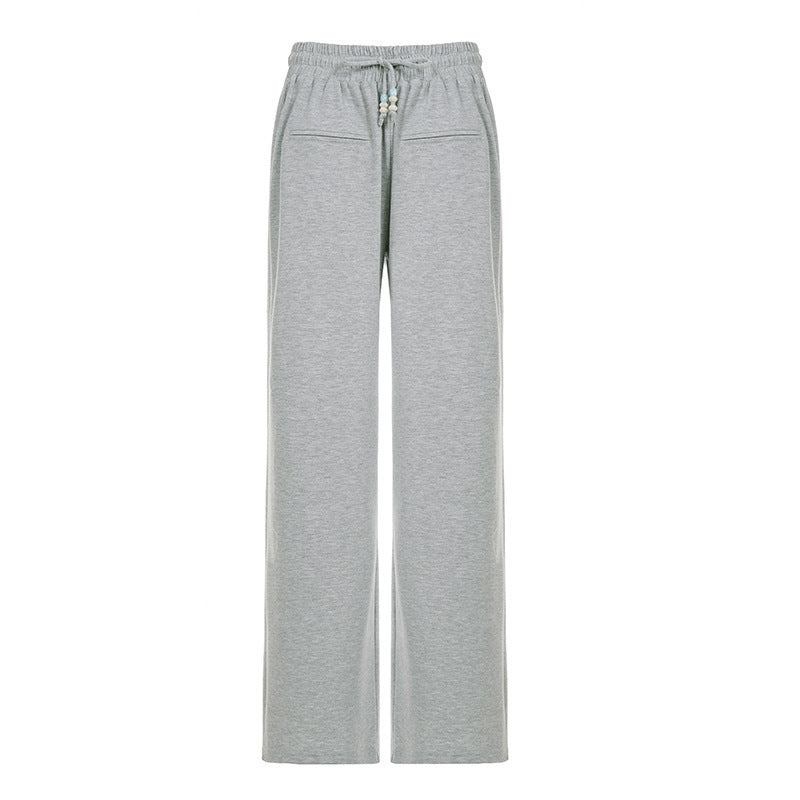 Pantalons de survêtement larges pour femmes avec ceinture de confort haute, cordon de serrage et poches plaquées Echo Archiv